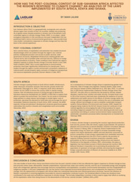 Research Poster: Sub Saharan Africa’s response to climate change, an analysis of juxtaposing laws in three selected countries