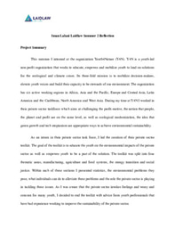 Iman Lalani Laidlaw Summer 2 Reflection