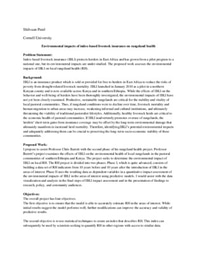 Laidlaw Application Research Proposal