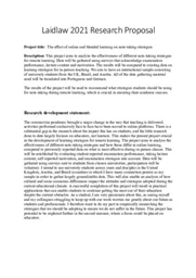 Laidlaw 2021 Research Proposal