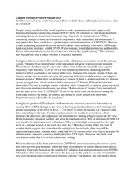 Laidlaw Scholars Project Proposal 2021