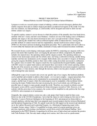 Initial Laidlaw Research Proposal