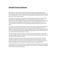 Research Project Statement