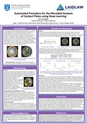 Summer 1 Research Poster - "Automated Procedure for the Microbial Analysis of Contact Plates"