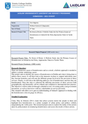 Laidlaw Research Proposal