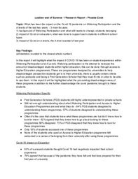 Laidlaw end of Summer 1 Research Report 