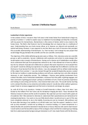 Reflection Report - Summer 2 ('21 Cohort)