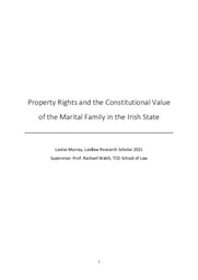 Research Report - Constitutional Property Law and Values (2021)