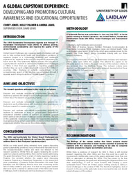 A Global Capstone Experience: Developing and Promoting Cultural Awareness and Educational Opportunities