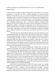 Summer 2022: Reflections on my Leadership Journey with Laidlaw