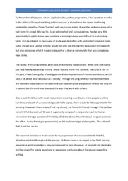 Summer 1 Reflective Report 