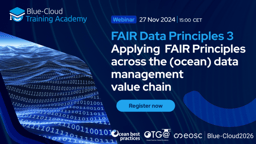 FAIR Data Principles 3: Applying FAIR Principles across the (ocean) data management value chain. Webinar