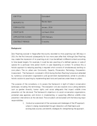 Consultant needed: Zero Poaching Framework Review