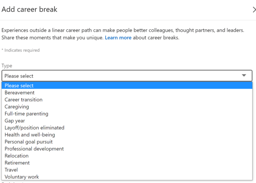 LinkedIn Updates - Career Break! 