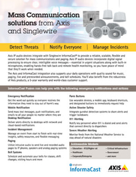Axis IP Audio Solutions - Singlewire InformaCast Approved