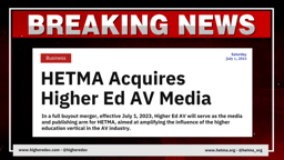 HETMA Acquires Higher Ed AV Media