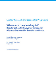 Laidlaw Final Paper - Regularization Programs for Venezuelan Migrants