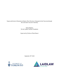 Equity and Inclusive Education in Ontario - Executive Summary