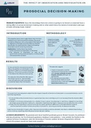 Summary Poster - Exploring Observation as a Nudge to Inform Economic Theories About Prosocial Decision-Making by Ruhani Walia