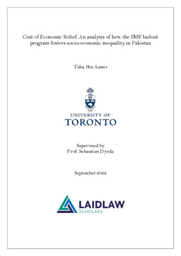 Cost of Economic Relief: An analysis of how the IMF bailout program fosters socio-economic inequality in Pakistan