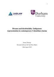Dreams and decoloniality Indigenous representation in contemporary Colombian cinema - Research Paper