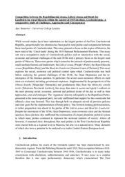 'Competition between the Republikanská strana, Lidová strana and Bund der Landwirte for rural Moravia within the context of 1935 elections, Czechoslovakia A comparative study of Challenges, Approaches & Consequences' - Laidlaw Essay - Jani Santarius
