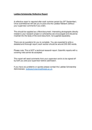 Laidlaw reflective report