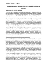 Breaking the mould of leadership: my leadership development journey