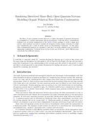 Simulating Disordered Many-Body Open Quantum Systems: Modelling Organic Polariton Bose-Einstein Condensation
