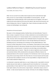 Frank Wolfe Laidlaw Reflective Report - Summer 1