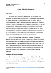 Leadership Development Essay