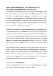 Reflective Report - Summer 2022