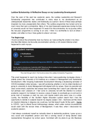 Everything that happened - A Reflective Essay on my Leadership Development