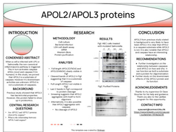 APOL2/APOL3 research poster