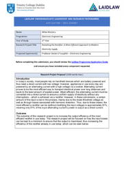 Research Proposal: Revisiting the Rectifier: A More Efficient Approach to Modern Electricity Supply