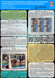 Research Poster - On the Impact of Dzhanibekov’s Effect on Earth Dynamics: Scaled Experiments with Free-falling Rotating Bodies