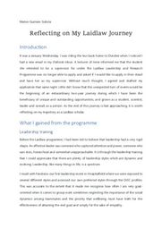 Reflecting on My Laidlaw Journey