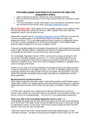 Vulnerable people most likely to be moved onto high-cost prepayment meters