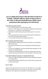 4 in 10 adults don’t know that the State Pension is taxable. With the full new State Pension due to rise close to the personal allowance limit, more pensioners face paying tax in retirement