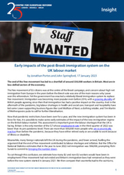 Early impacts of the post-Brexit immigration system on the UK labour market