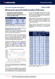 House price growth holds steady in February