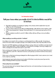 Tell your boss what you really think? A third of Brits would for £1 million
