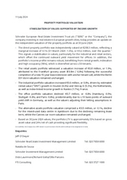 Property Portfolio Valuation - Stabilisation Of Values Supported By Income Growth