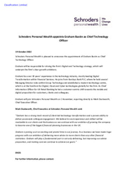 Schroders Personal Wealth appoints Graham Bastin as Chief Technology Officer