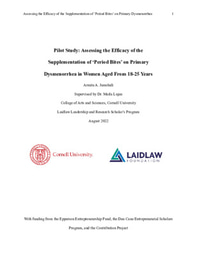 Nutraceuticals and Primary Dysmenorrhea