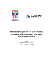Enzymatic Biodegradation of Waste Plastics: Degradation of Ethyl Benzoate from Lipase Pseudomonas Cepacia