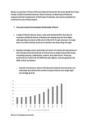 Three big stories for the week ahead: Beazley, Admiral and Aviva