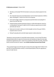 UK share buyback bonanza continues despite wider uncertainties