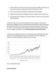 How the UK’s stock and bond markets welcome mid-term prime ministers