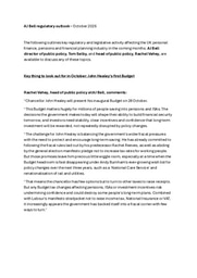 Regulatory outlook: why John Healey should leave pensions out of the Budget
